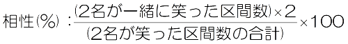 笑いによる相性診断式